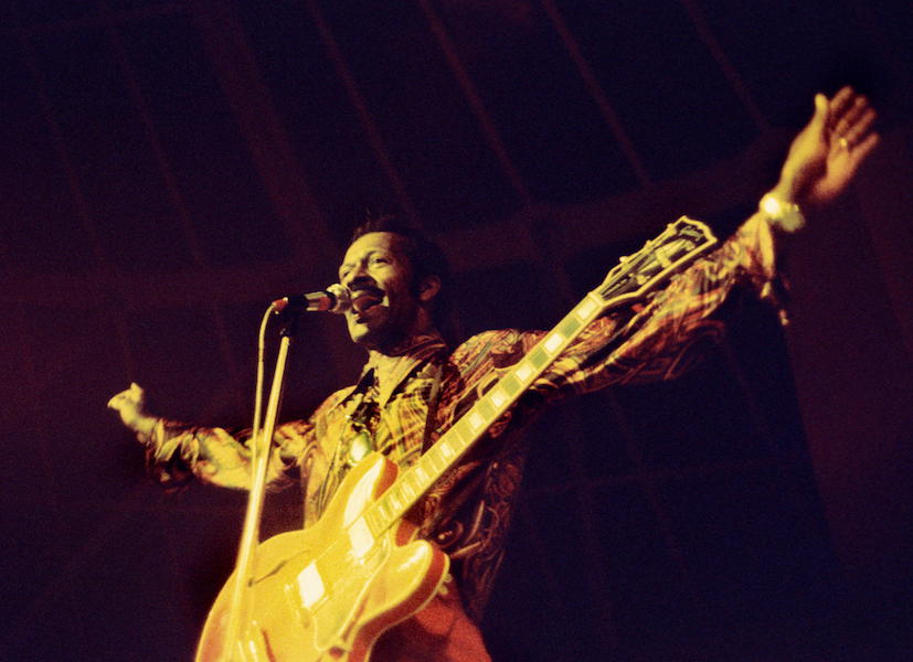 Chuck Berry in concert live at The Villette, 1972. Photo by Philippe Gras/Le Pictorium.