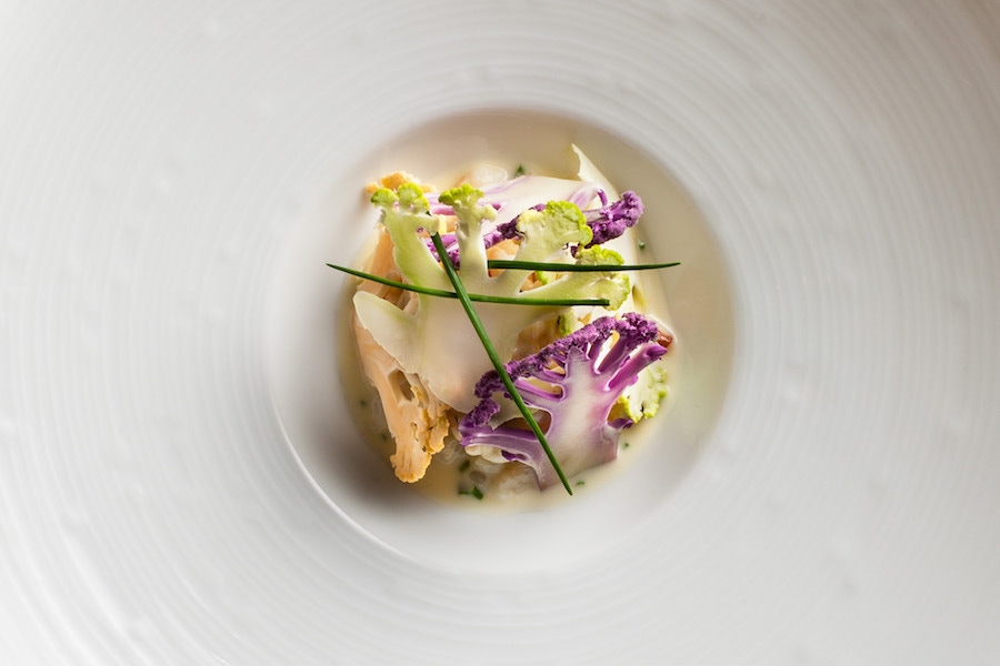 Cauliflower and Crab Meat prepared by Eric Ripert, Chef of Le Bernardin in NYC.