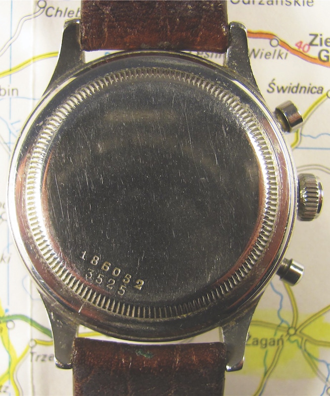 Flight Lieutenant Gerald Imeson’s Rolex showing dial side, caseback and movement.