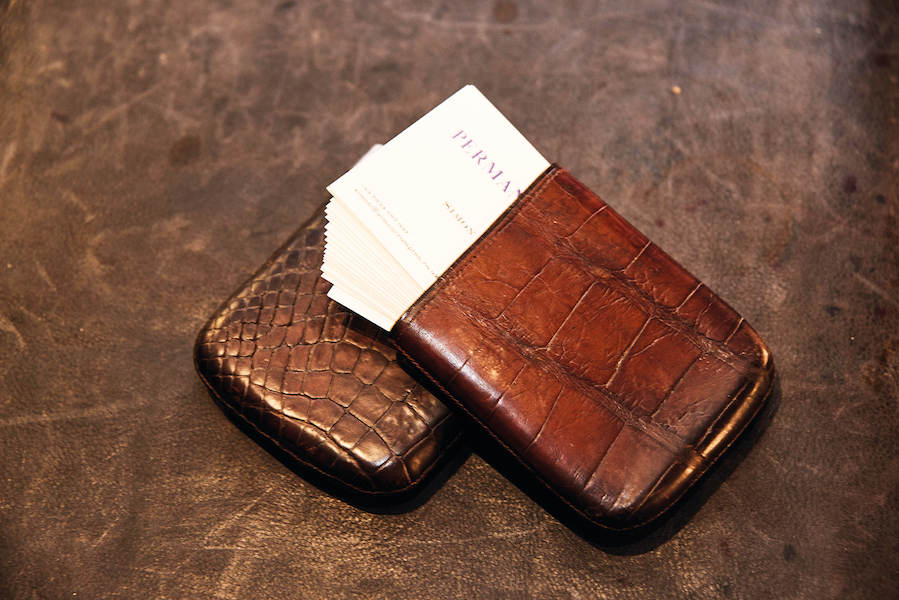 In the world of quiet luxury, this unbranded crocodile-leather visiting card case with a silver collar from Bentleys Antiques is a fantastic find.