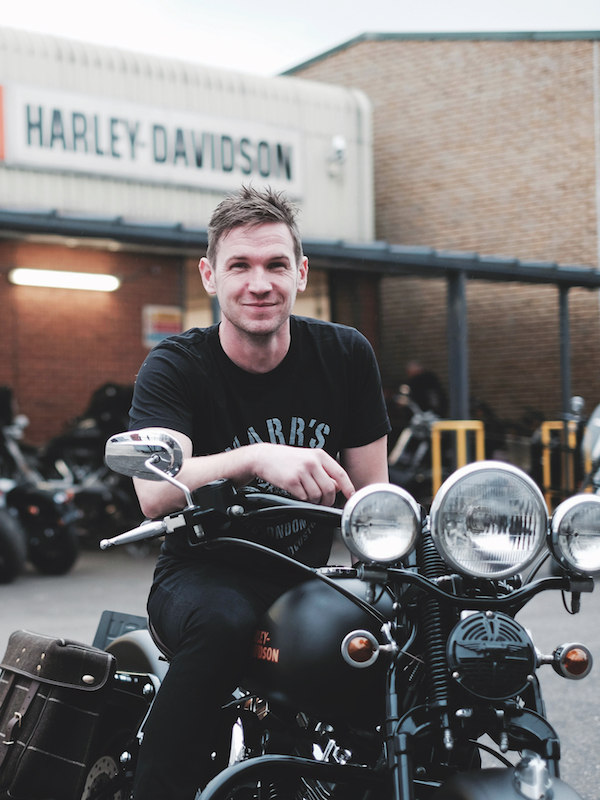 Charlie Stockwell of Warr's Harley Davidson in London.