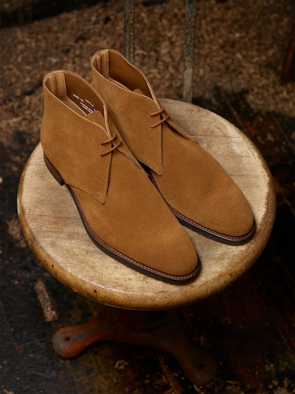 The Hayle chukka boot in camel suede.