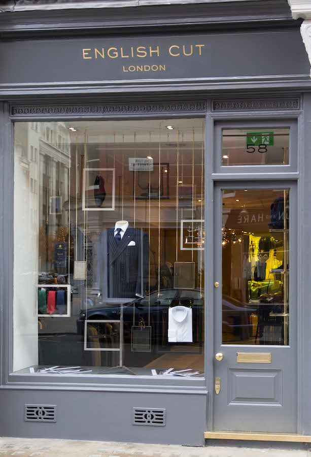 The window display of English Cut's store on London's Chiltern St.