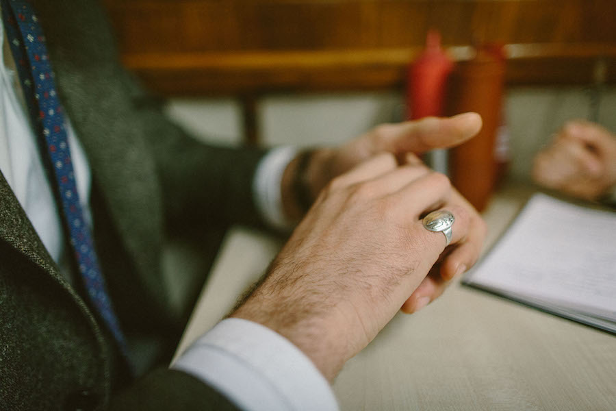 I almost detect a blush when I ask James about his ring. “Without going into too much detail, it was a gift from a lady friend and I like to keep things – especially things people bought you out of the goodness of their heart.” More of sentimental value than anything, James describes himself as a “big animal person”, explaining the polar bear insignia, and revealing a romantic side that his Hollywood counterpart would be proud of.