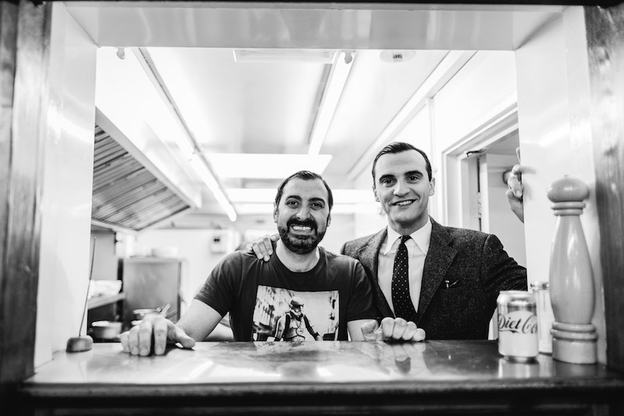 Nevio Pellicci, third generation owner of the café. On arrival at Pellicci's he joked with James, 