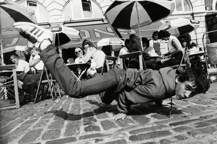 Break Dancers dancing in Covent Garden, London, August 1984. Photo by David Crump/ANL/REX/Shutterstock.