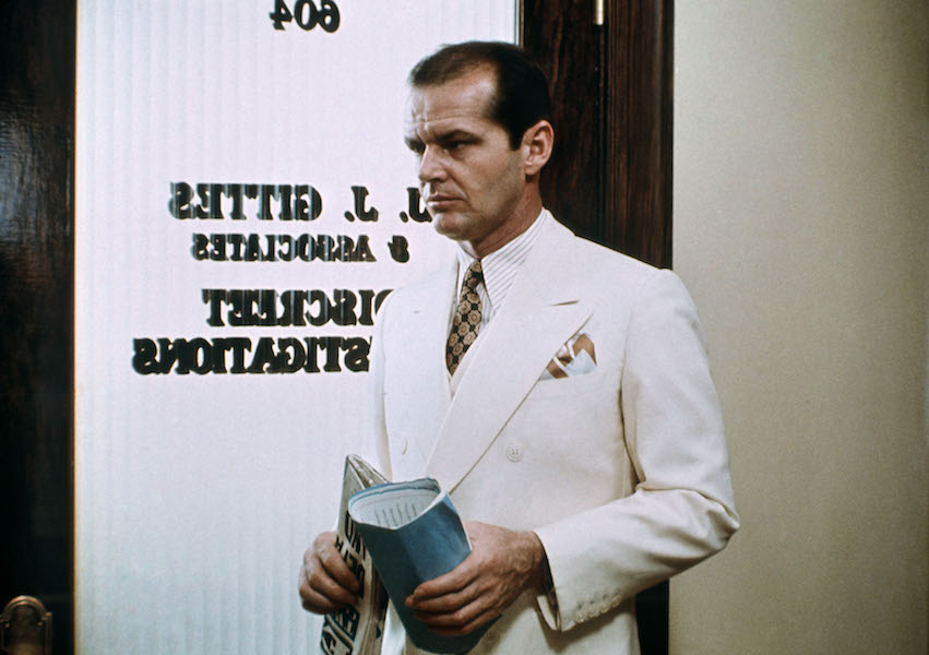 Jack Nicholson in Chinatown, 1974. Photo by Alamy.