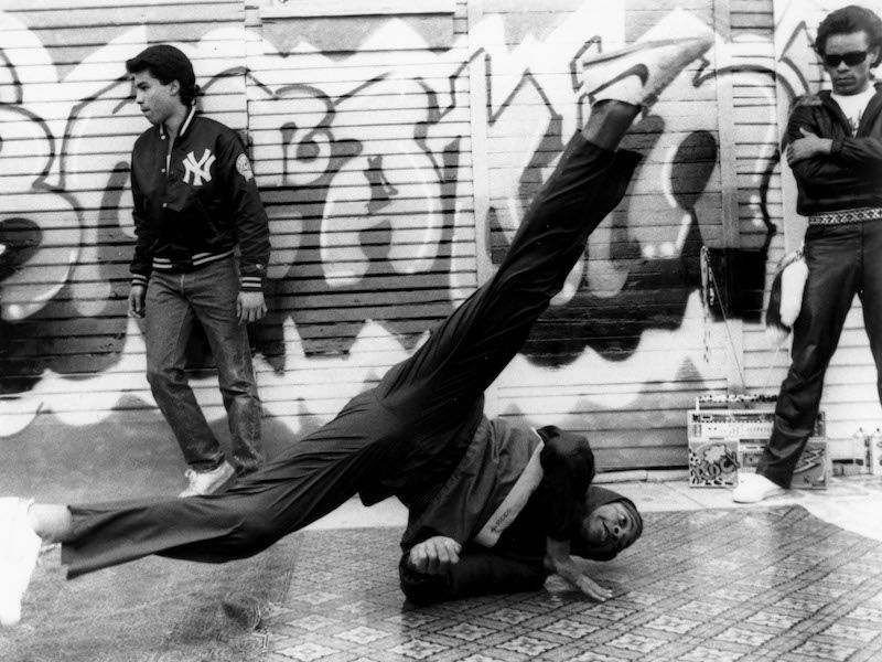 A breakdance scene with Ice T in Breakin, 1984. Photo by Alamy.