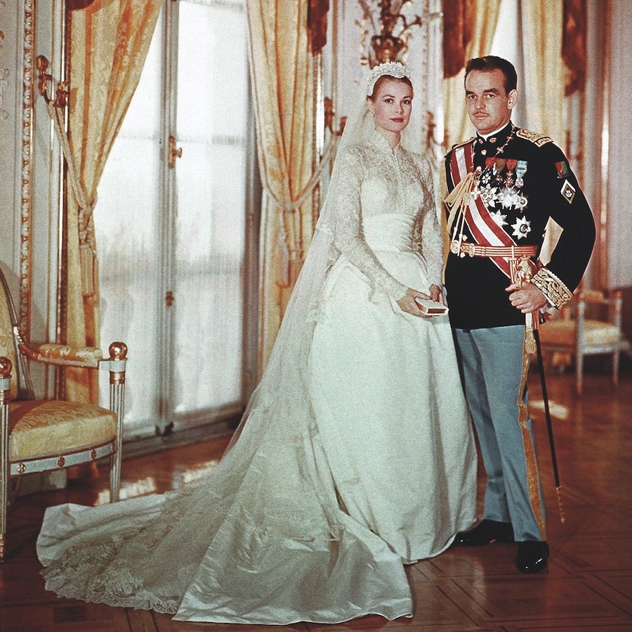 Portrait of Rainier III, Prince of Monaco to Princess Grace on their wedding day on April 19, 1956 in Monaco. (Photo by 3777/Gamma-Rapho via Getty Images)