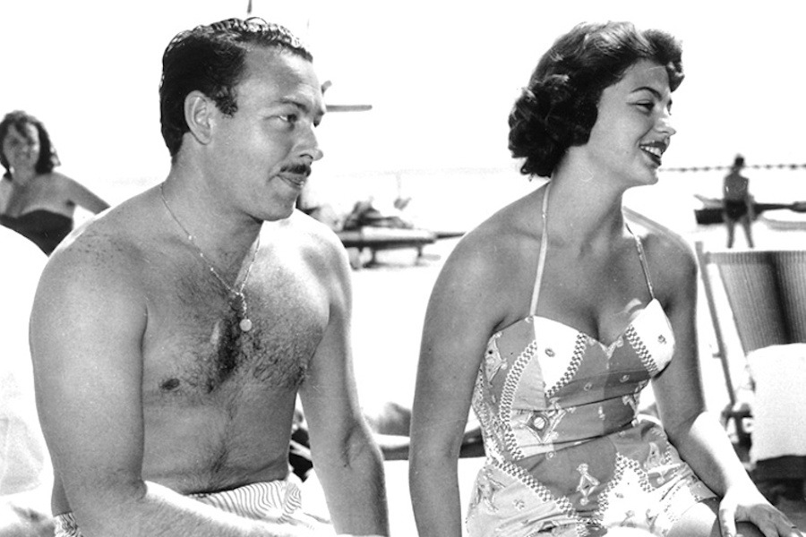 The prince with his wife Ira at the beach, circa 1950s.