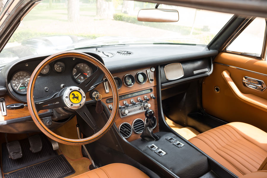 Alexander Kraft's Ferrari 365 interior.