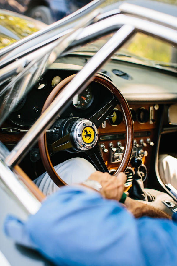 Alexander Kraft's Ferrari 365 interior.