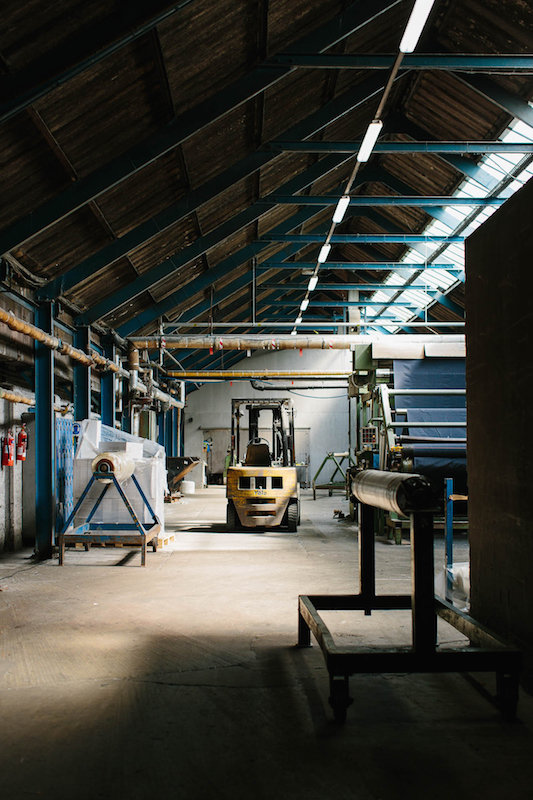 Baird McNutt's factory floor bathed in natural light.