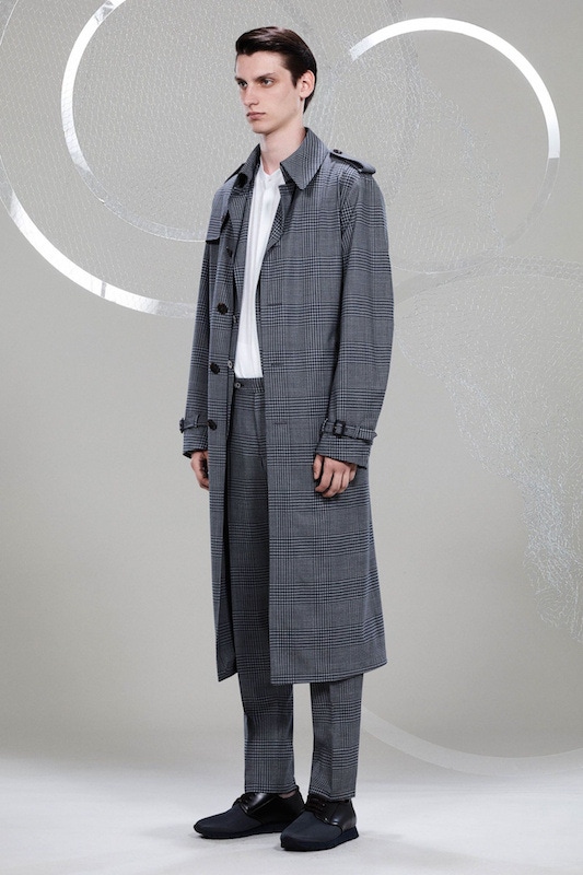 Canali: Glen check all round. A matching trench coat, blazer and trousers in the famed Scottish check.