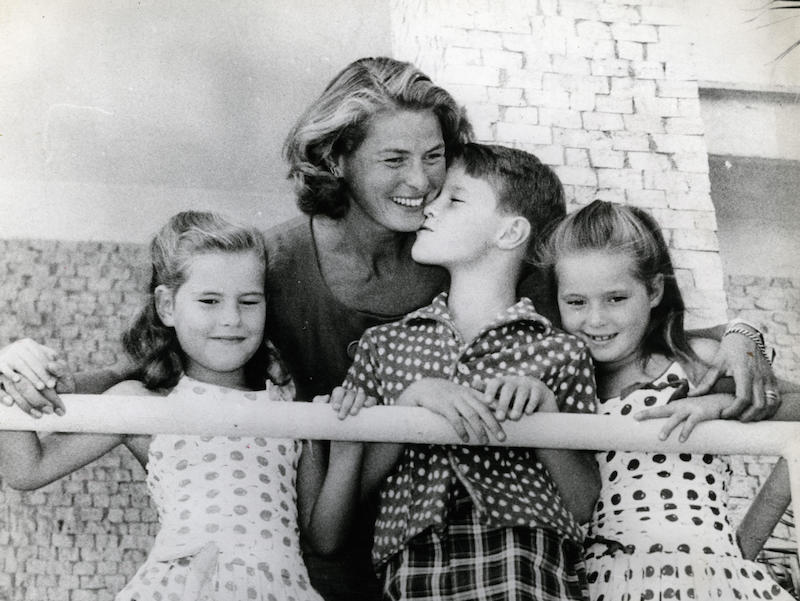 With her children Isotta, Isabella & Robertino Rossellini.