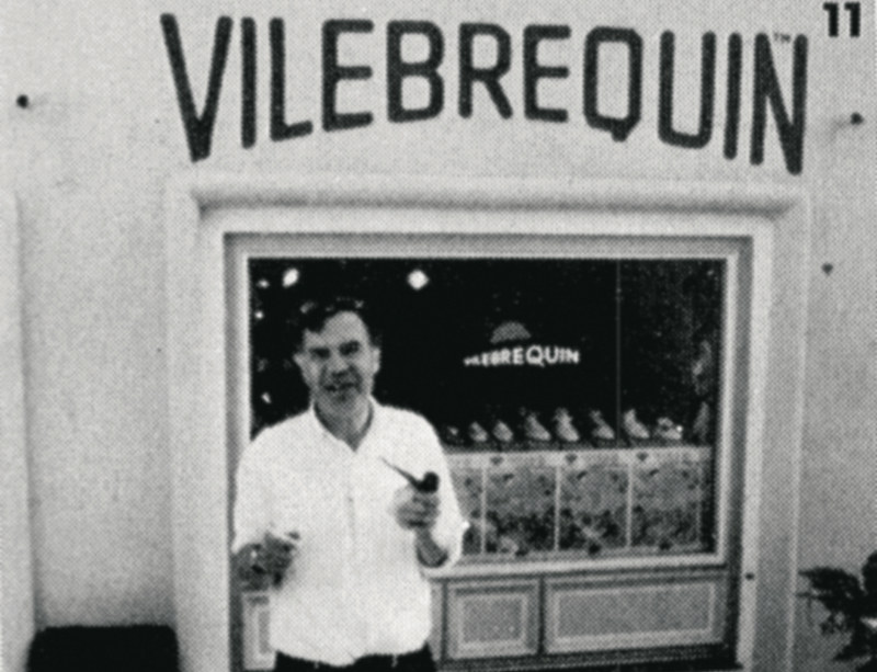 Founder Fred Prysquel outside an early Vilebrequin store, 1972.