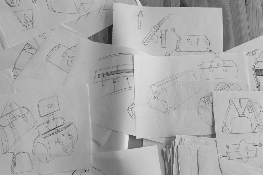 Initial sketches of Bennett Winch designs.