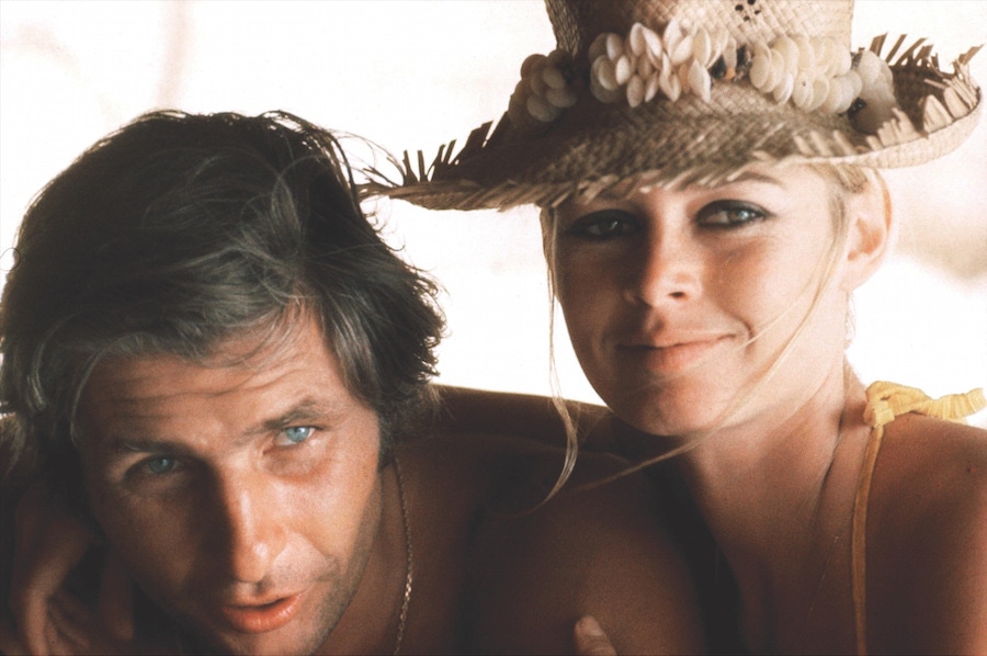 Bardot and Sachs on their honeymoon in Tahiti, 1966.