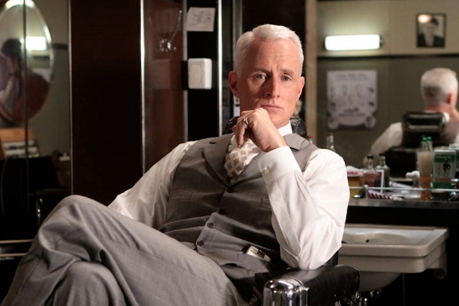 Throughout Mad Men, characters’ suits symbolise different levels of power, with Roger Sterling’s boasting consistent and superior levels of fit, formality and taste.