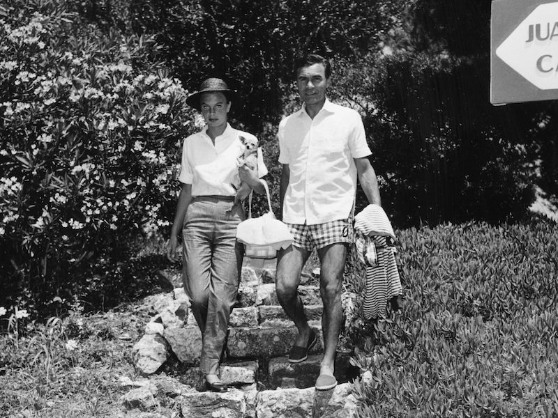 Porfirio Rubirosa With His Fifth Wife Actress Odile Rodin At Edeu Roc Hotel, 1957. Photo by Daily Mail/REX/Shutterstock.