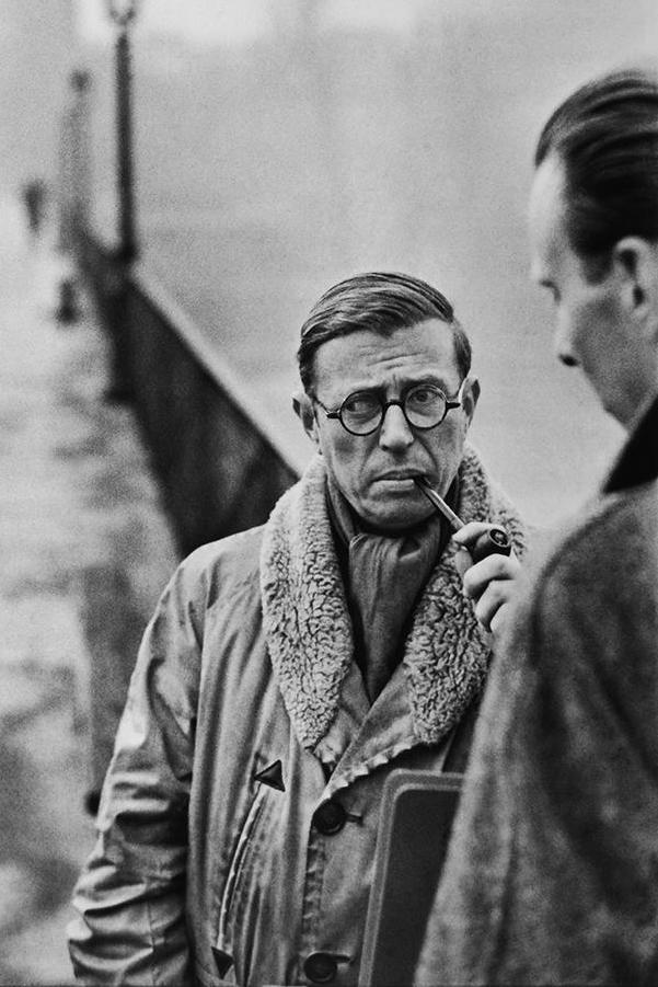 Jean-Paul Sartre photographed by Henri Cartier-Bresson in 1946. He later declined the Nobel Prize he was awarded in 1964.