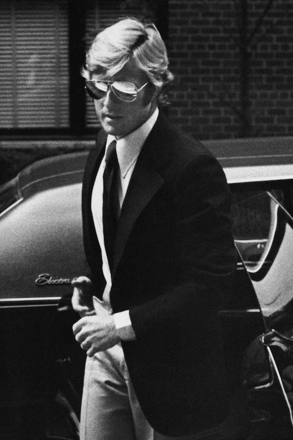 Robert Redford leaving his limo in 1974 by Ron Galella.