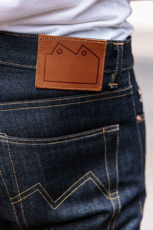 Blackhorse’s rear pocket arcuate stitching mimics their brand logo, which can be seen on their leather patches. Photo by James Munro.