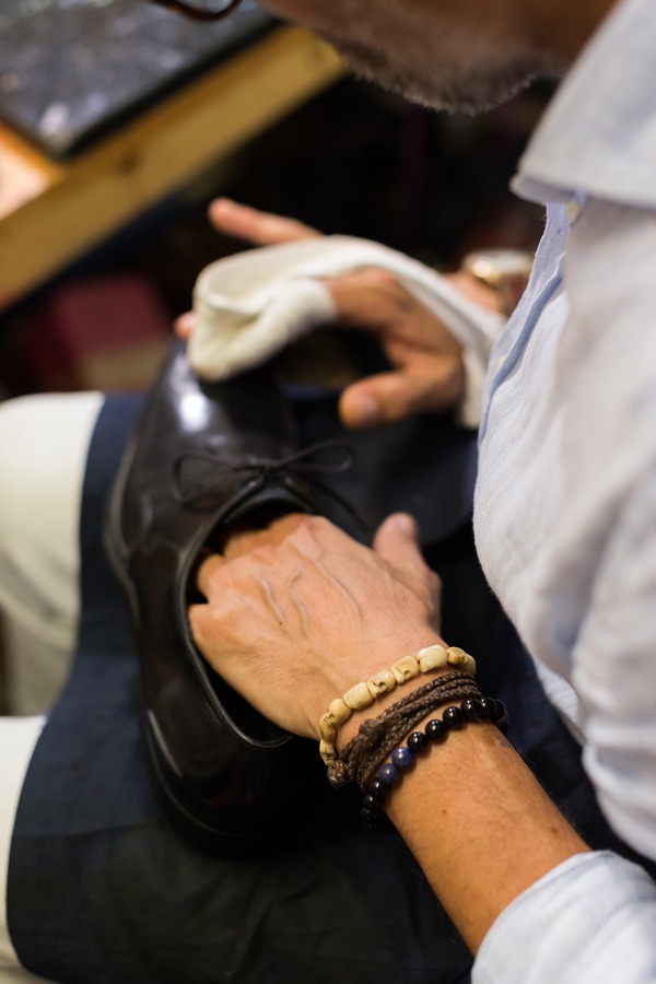 Norman Vilalta does all the finishing touches in his workshop in Barcelona. Photo by Charles-Edouard Woisselin.