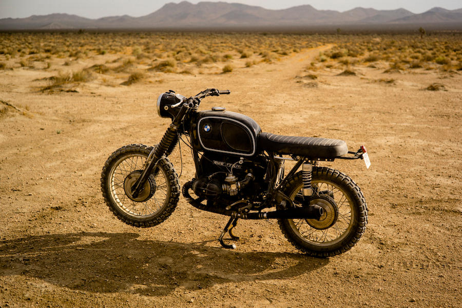 The R 75/5 at rest in its natural habitat of the desert.