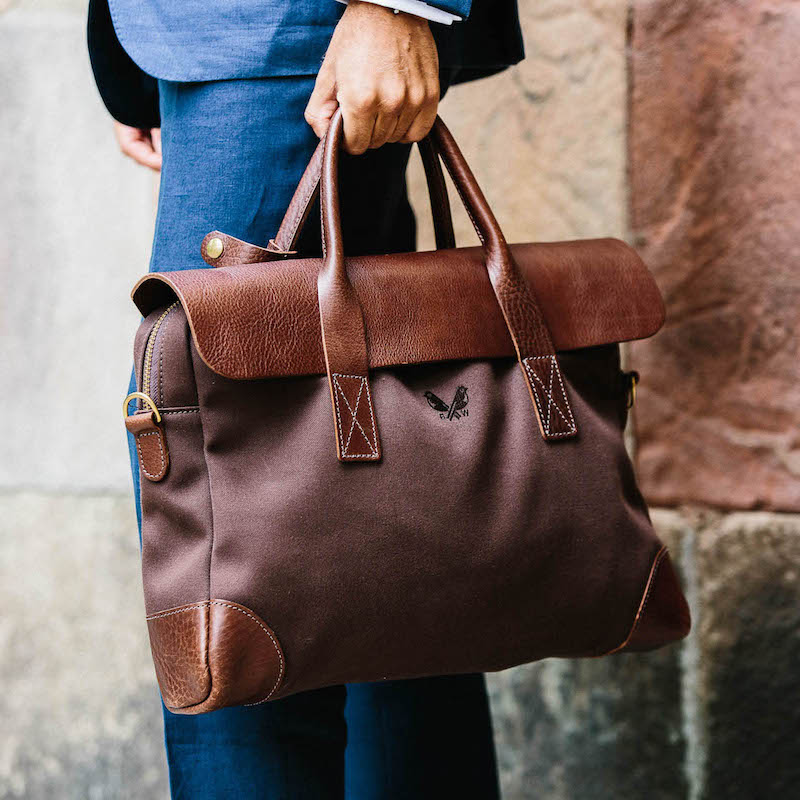 Working in the digital industry, having his laptop on him at all times is essential for Manolo’s Editor. “I discovered Bennett Winch a few seasons ago and met them at Pitti Uomo earlier this year. I love to meet small brands that actually bring something new to the market, and they have a great aesthetic.”