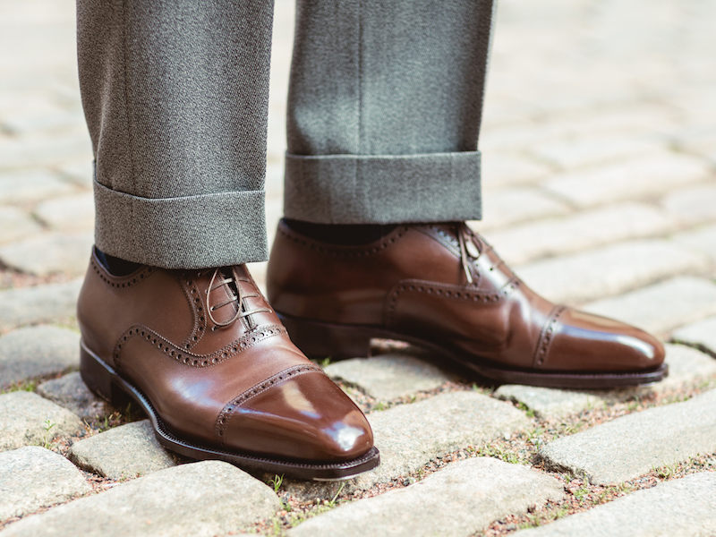 “My shoes are made-to-order from Stefano Bemer. They are made in their classic C last and in a brown meleze calf leather.”