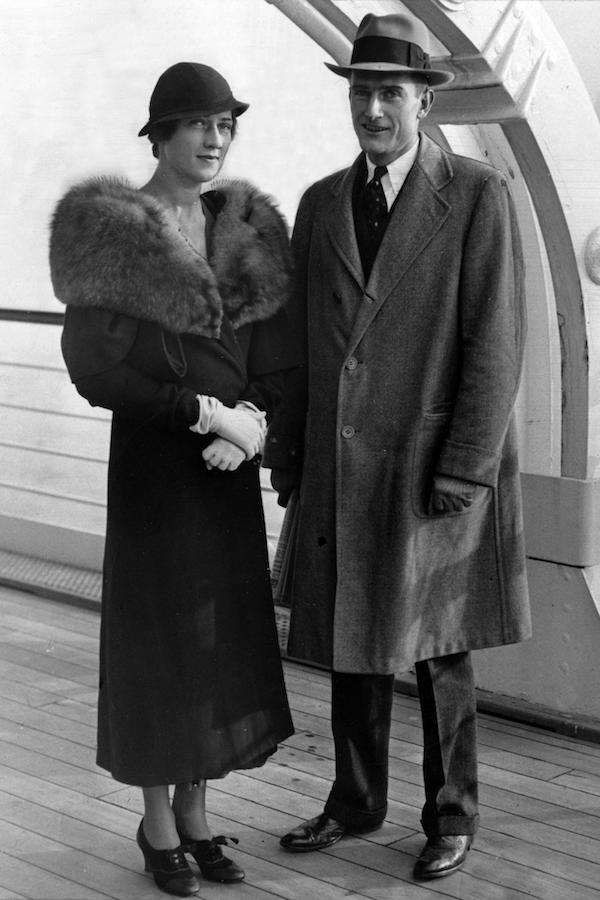 John D. Rockefeller III and his wife Blanchette, return from their honeymoon in Bermuda, 1932. Photo by Chronicle/Alamy Stock Photo.