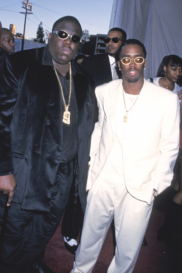 Biggie with Sean Combs in L.A. two days before his death in March, 1997.