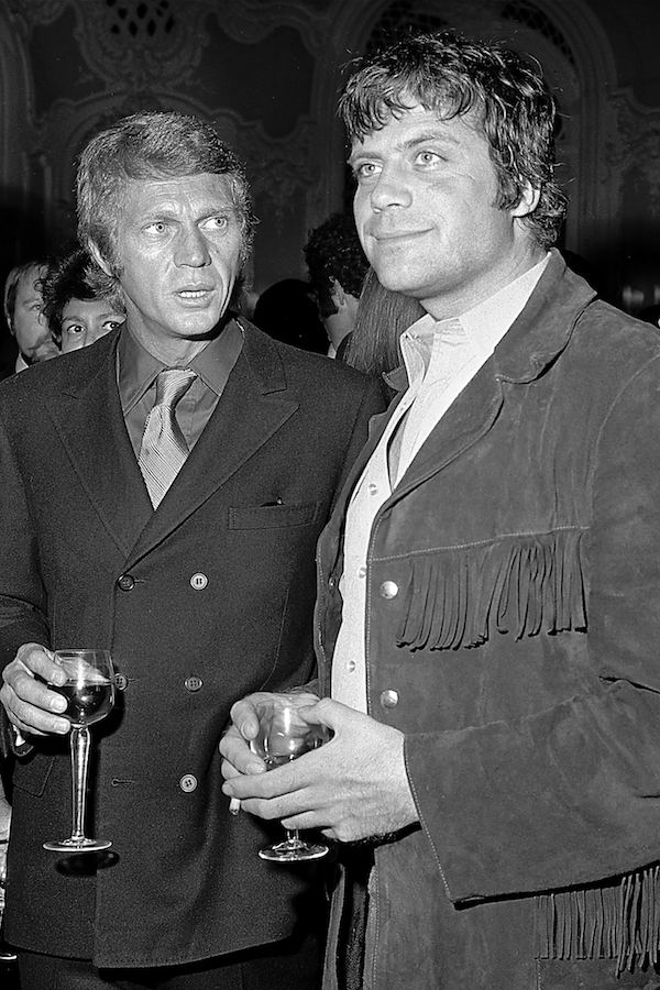 Reed partied with the likes of Keith Moon, Christopher Lee and Steve McQueen as seen here at an event in London, 1969. Photograph by Cliff Kent/REX/Shutterstock.