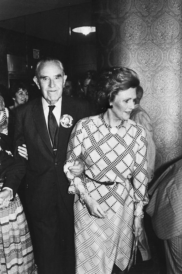 With her husband Averell Harriman attending a Democratic Party fund raiser at the Statler Hotel, New York. Photograph by Robin Platzer/Twin Images/The LIFE Images Collection/Getty Images.