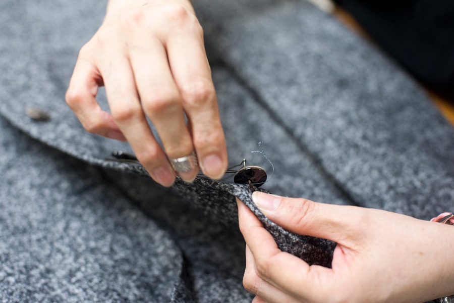 Ring Jacket uses both hand and machine manufacturing.