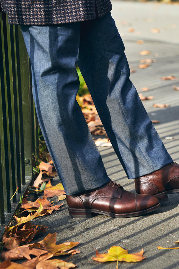 Salvatore Piccolo denim trousers. Photograph by James Munro.