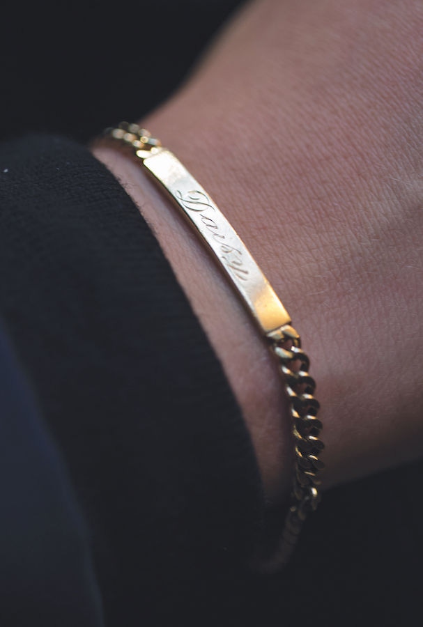 Daisy’s mother gave her this bangle engraved with her name when she was a baby, and it is of great sentimental value to her. On the back it reads, ‘To infinity and beyond, I love you’.  