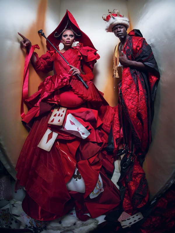 RuPaul as The Queen of Hearts and Djimon Hounsou as The King of Hearts. Photograph by Tim Walker.