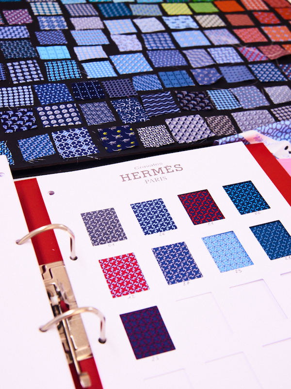 Colour variations on one Hermès design. Photograph by Kim Lang.