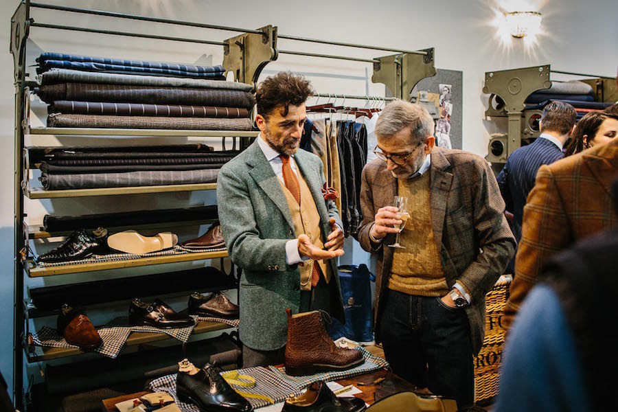 Guests perusing the products on show at Permanent Style Presents in February 2017.