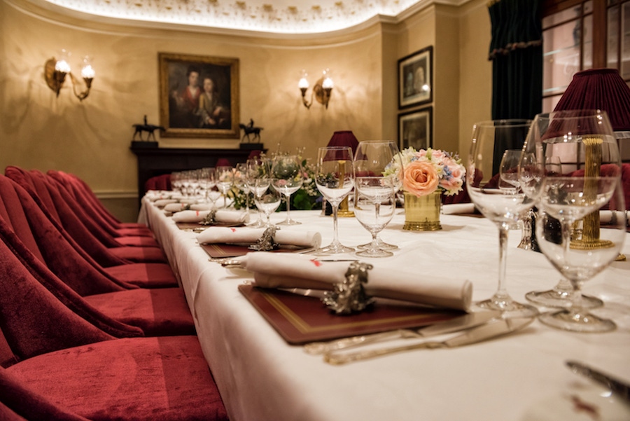 The restaurant also boasts an elegant private room with gentle lighting and plush pink velvet chairs.