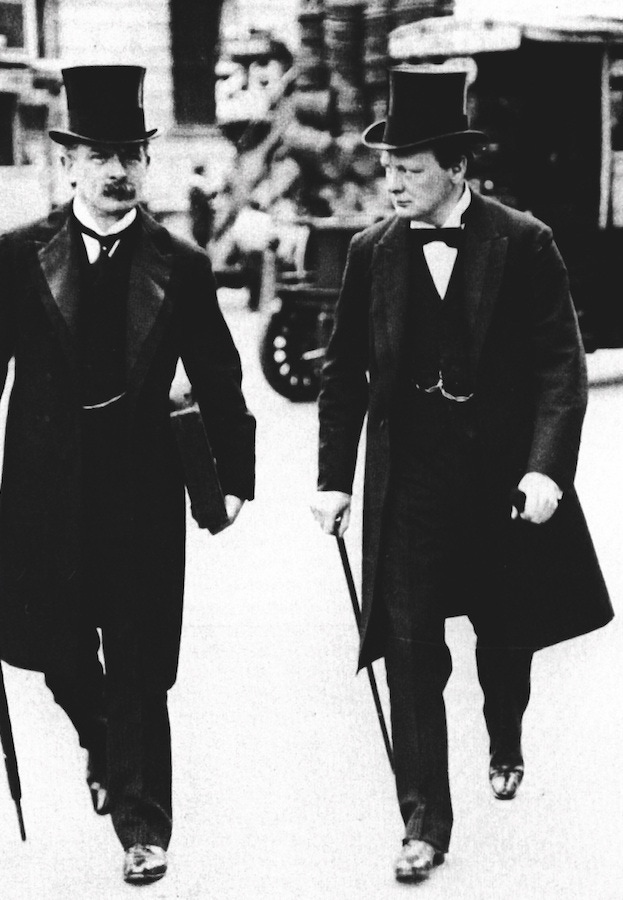 Strolling with David Lloyd George, Chancellor of the Exchequer in 1910.