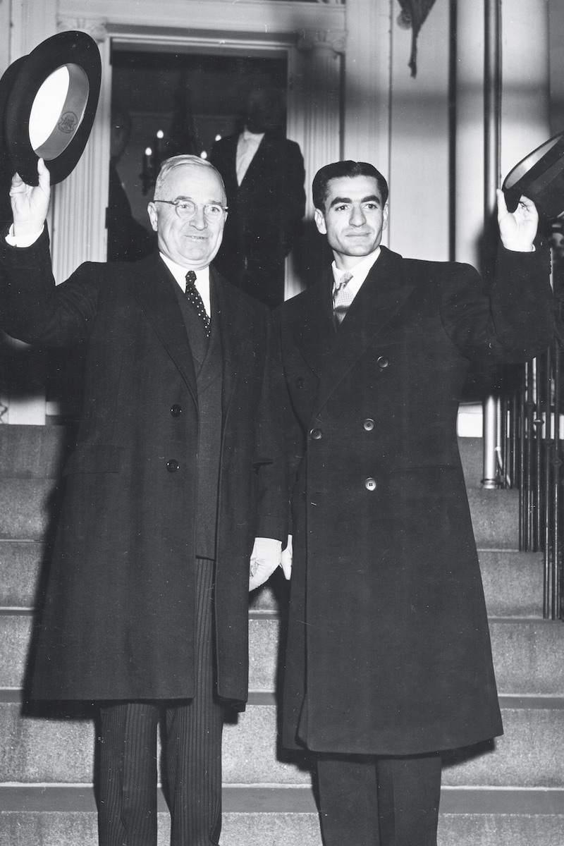 President Truman and The Shah of Iran during the latter's state visit, Washington DC, November 16, 1949. (Photo by State Department/PhotoQuest/Getty Images)