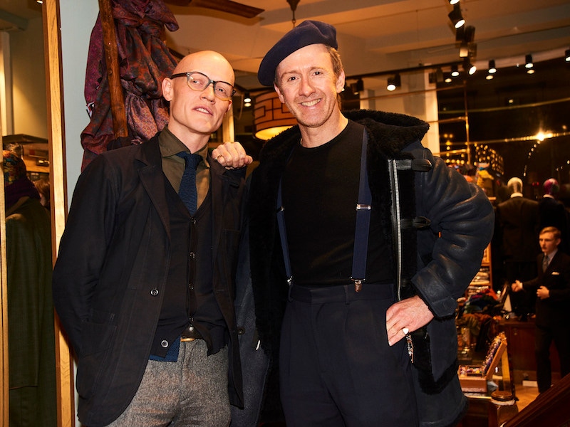 Edward Green's Euan Denholm and stylist Tom Stubbs.