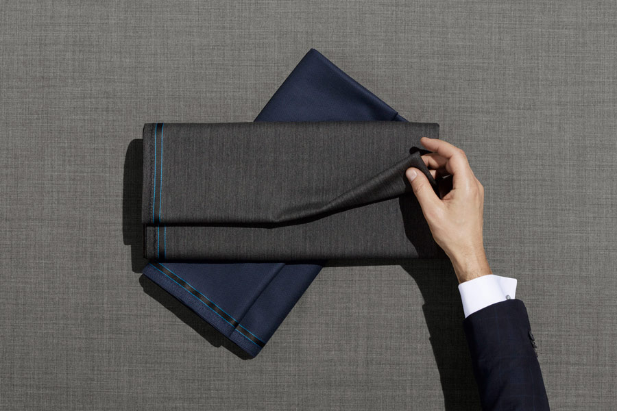 Corneliani sources its fabrics from mills in Biella, Japan and Korea.