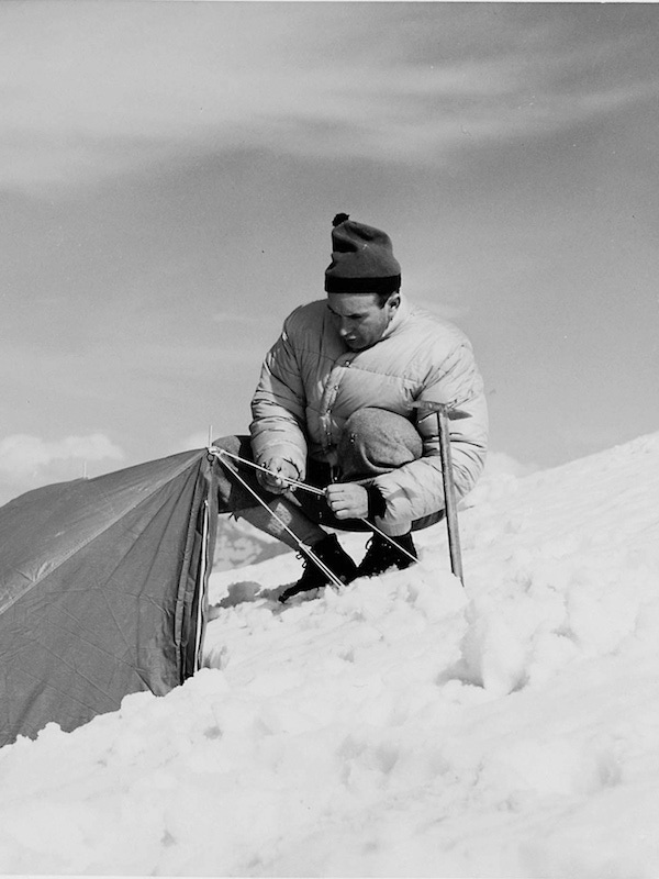 Explorer Lionel Terray wearing Moncler in Alaska, 1964.