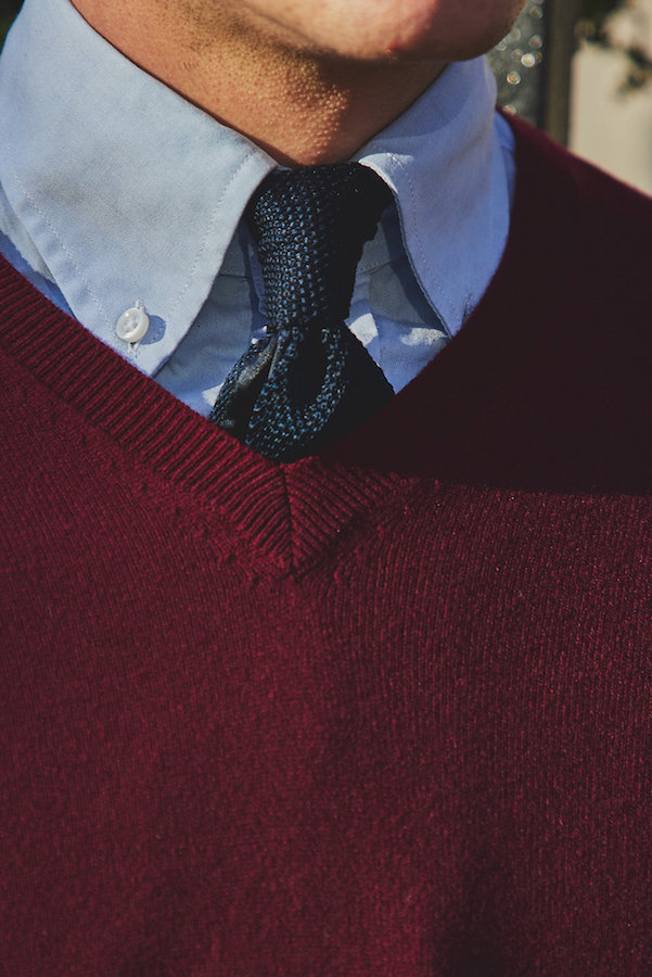 Featuring intricate stitching, all of William & Son’s cashmere jumpers are knitted in Scotland. Photograph by James Munro.