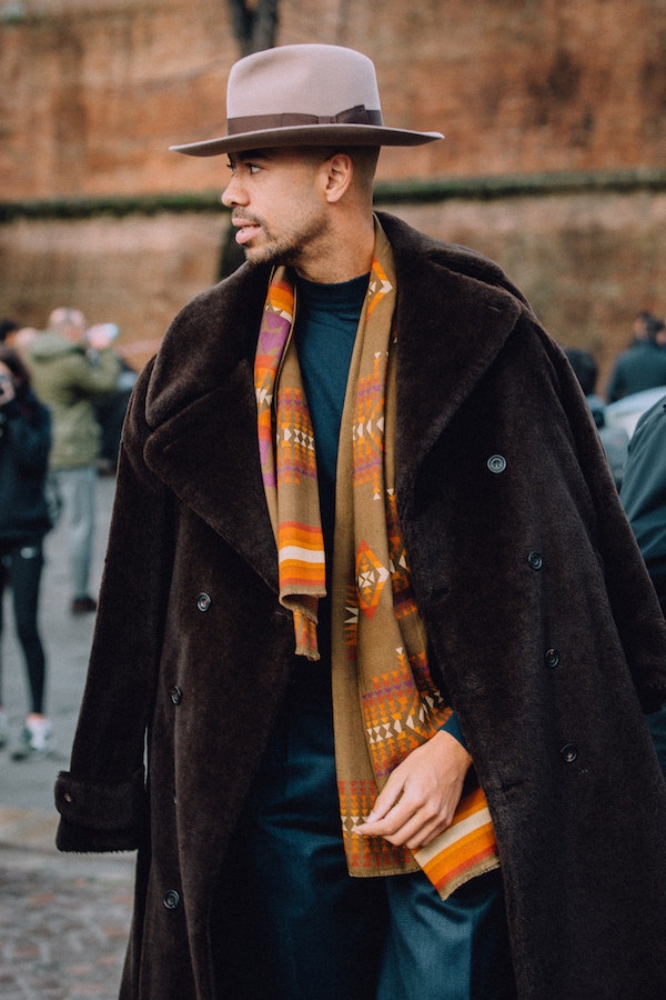 Jonathan Edwards in his chocolate brown Motoluxe teddy bear coat.