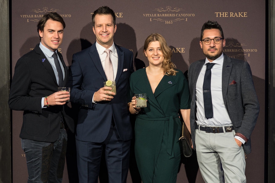 International Marketing Director for Patrón Spirits Company Matthew Sykes and Joy Barker (middle) with guests.